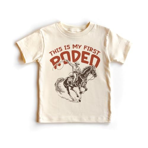 This Is My First Rodeo Toddler Shirt - Funny Cowboy Rodeo Tee - Boy Girl Toddler Youth Kids Clothing