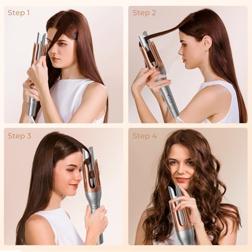 Hair Curler, Portable Automatic Curling Iron with Anti-Scald Design, 30s Fast Heat, 3 Temp Settings, 32mm Tourmaline Ceramic Barrel, 60 Min Auto Shut-Off - Image 3