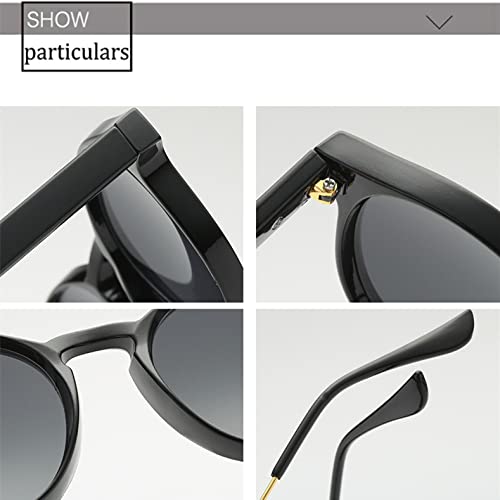 Lunettes de soleil rondes rétro transparentes unisexes tendance été - 3