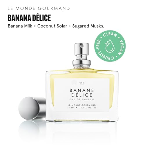 Image of Le Monde Gourmand Banane Delice Eau de Parfum, Banana Milk & Whipped Vanilla Perfume, Gourmand Solar Fragrance for Women, Vegan & Cruelty Free, 1 fl oz (30 ml)