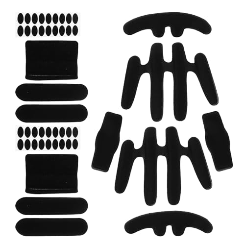 Cojines para casco de montar que eliminan el sudor con esponja negra lavable y transpirable