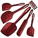 Produktbild Wanbasion Rot 5 Stück Silikonspatel Set Kochen Backen Antihaft, Küche Silikon Spatel Set Hitzebeständig, Silikon Spatel Set Bpa Frei Flexibel & Spülmaschinenfest