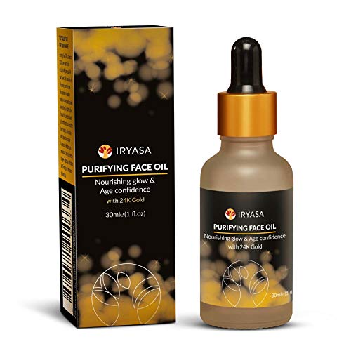 Purifying Face Oil for Natural Skin Radiance - Vegan, Anti Aging Face Oil for Women & Men - Ultra Hydrating and Nourishing Face Oil for Dry Skin Sensitive - Ayurveda Oil for Face by Iryasa - 1 fl.oz