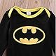 Pejihota Kinder 3-teiliger Anzug Kinder Batman Sommeranzug, Mützen und Socken Dreiteiliger Anzug (Kurzarm, 70 (0-6 Monate))