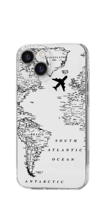 Airplane Travel Mobile Skin (Black & White) | Full Back Scratch Resistant Sticker | Bubble Free Easy Apply | iPhone 15 Premium Vinyl Back Cover Skin | Slim Stylish Protective Phone Skin-image-7