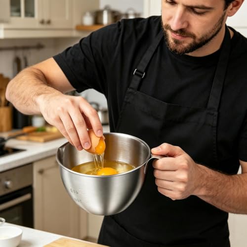 Stainless Steel Colander, 0.4 QT Easy to Clean Compact Versatile Stainless Steel Strainer with Mixing Bowl and Sturdy Handle,Lightweight Dishwasher Safe Colander Set for Fruits Vegetables - image 3
