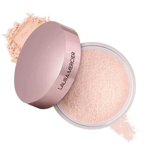 Laura Mercier Translucent Loose Setting Powder, Enlivens Fair to Medium Skin Tones, Color Correcting Pink Setting Powder, Tone-Up Rose