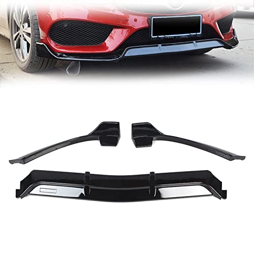 Becquet avant Benz W205 Classe C 2015-2018 lèvre spoiler noir ABS