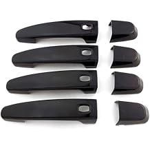 Exterior Door Handle Cover Trim for 2018-2023 Chevrolet Chevy Equinox Traverse 2016 up Malibu 2014 Impala 2019 Blazer Accessories Decor with 4 Smart Keyless Holes Glossy Black