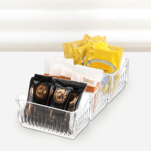 Deayou 6-Pack Sugar Packet Holder, Acrylic Tea Bag Organizer For Drawer, Clear Sugar Bag Caddy Container, Small Condiments Packet Holder Dispenser For Countertop, Coffee Bar, Cabinet, Sweetener #TOP5