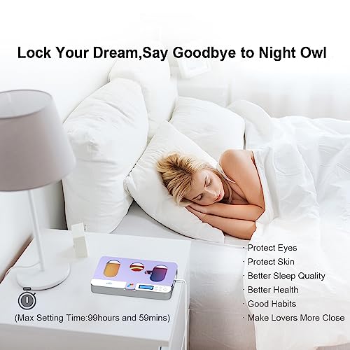 Image of ySky Portable Phone Timer Lock Box for iPhone and Android Phones, Self-Control Timer Phone Locker to Help Kids,Students, Adults Focus Back,Prevent Excessive Games, Mobile Phone Addiction(Purple)