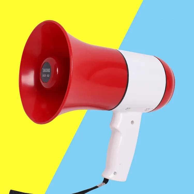 Image of kh Handheld Megaphone with Loud Speaker Built-in, Recorder USB Memory Card Input Talk Record Play Siren Music, Rechargeable Battery Included with Dog Bark Voice