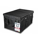 LIONSTRONG® Kofferraum-Organizer Box – Faltbare & rutschfeste Aufbewahrungsbox mit Tragegriffen und Fächern für Kleinwagen, Limousine & SUV – Ideal für Einkäufe, Werkzeug & Reisen – Stabil & kompakt