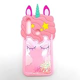 for Moto G Power 2021 Case Cute Quicksand Unicorn Bling Glitter 3D Cartoon Soft Silicone Rubber...