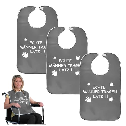 Bavoirs adultes lavables Lot de 3 protections réutilisables à fermeture