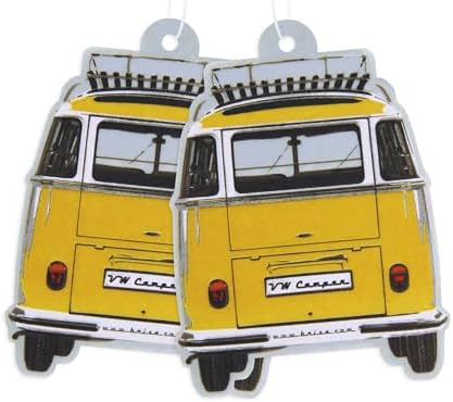 BRISA VW Collection Volkswagen Air Freshener, Room Freshener, Deodorizer for Cars T1 Bus Campervan Motif (Citrus/Yellow/Set of 2) image 5