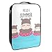 Scatola portaoggetti per scarpe da viaggio e uso quotidiano Hello Summer Cute Hippo Shoe Bag Organizer portatile impermeabile fino a 12 m con doppia cerniera 4 tasche