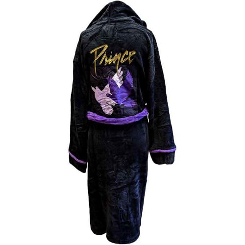 Prince Bathrobe Doves Logo Official Black super soft fleece Unisex S