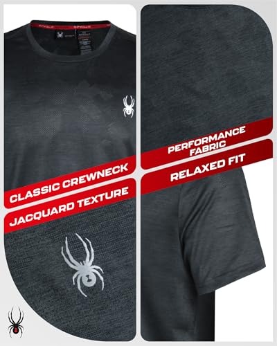 Spyder Men's Athletic T-Shirt - Active Performance Sports Tee - Dry Fit Short Sleeve Shirt (S-XL)2