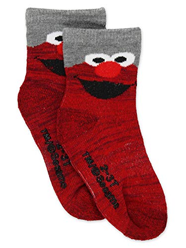 Image of Sesame Street Elmo Boy's Girl's Multi Pack Crew Socks with Grippers (Baby /Toddler)