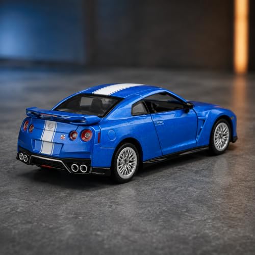 Image of Wizplex CCA Officially Licensed Nissan GT-R R35 1:64 Scale Die Cast Metal Car - Collectible Alloy Sports Coupe with Openable Doors & Free-Rolling Wheels, Display Showpiece for Kids 3+