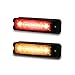 Code 3 MR6 Series, Surface/Flush or Hood Mount, 0.8 Inch Depth, Single Light Head, 12 LED, Dual Color, Red/Amber, Product # MR6MC-RA