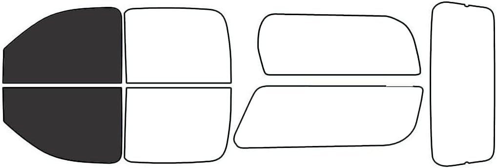 Rvinyl Window Tint Kit Compatible with Chevrolet Suburban 2007-2014 - Black 20% - Single Ply No Bubble Film - Do it Yourself Vehicle Front Precut Kit
