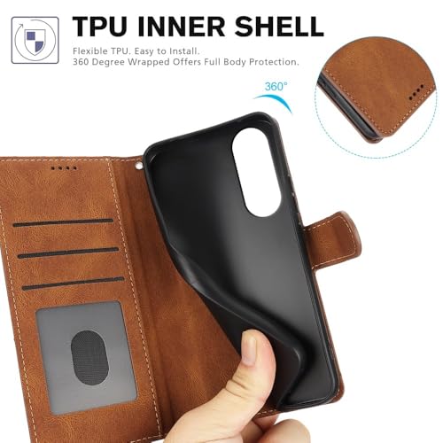 Étui Galaxy S20 Plus rouge rabat aimant protection cuir rétro portable - 5