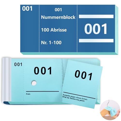 Números dobles 1 – 100 números 5 x 10 cm Bloques numéricos Bloques numéricos Tombola Perchero Punzonado Lose Tombola Numerada Abrasión Bloc de números dobles Azul