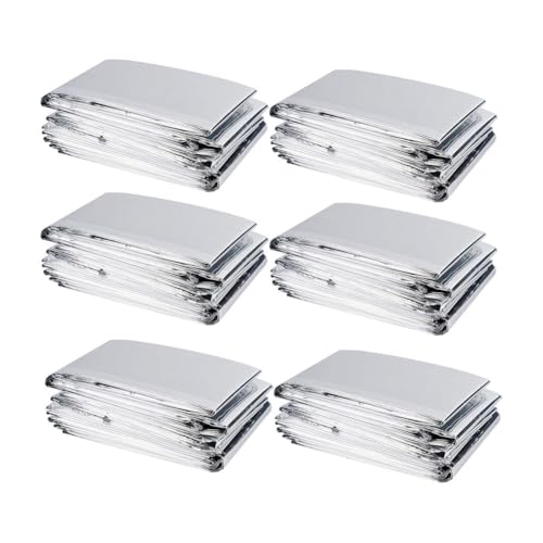 TsoLay 6 PCS Reflective Film for Garden Greenhouse Plant Growth Tent Keep Warm Silver Sheets Garden Greenhouse Covering Foil for Grow Room Plant Growth Outdoor Surviva