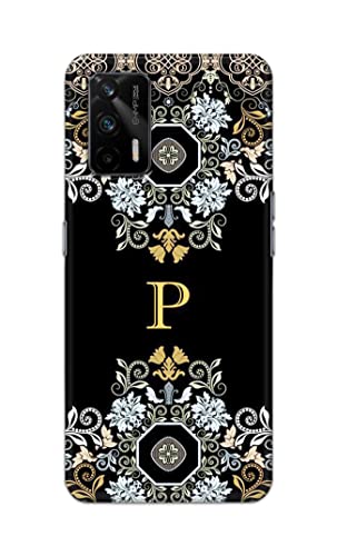Image of Printed Hard Back Cover Case for Realme X7 Max 5G Back Cover (Alphabet P) -1803