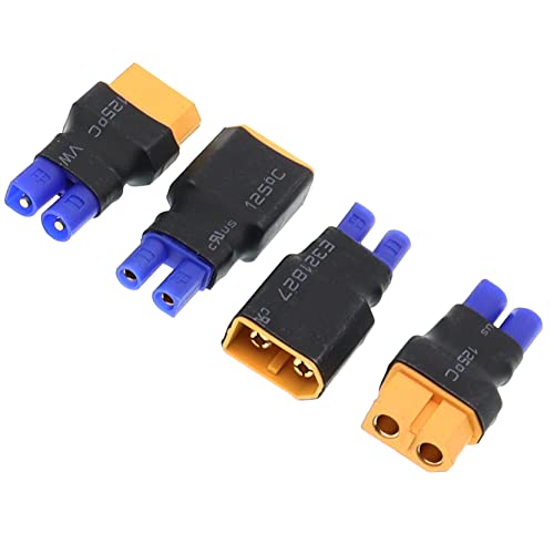 Adaptador XT60 a EC2 para conectar baterías LiPo sin soldar cables de variador