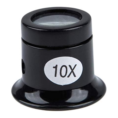 FOTN Glass Magnifier Watch Eyes Loupe 10X Jeweller Optical Magnifying Len Tool Cover
