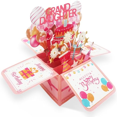 Funny Happy Birthday Pop Up Card for Granddaughter, Personal