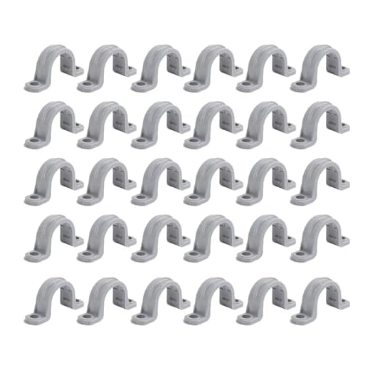 30PCS PVC Pipe Mounting Bracket, Electrical Conduit Strap Clamp for 1/2 Inch Pipe, with Special Groove Design for Secure Fastening