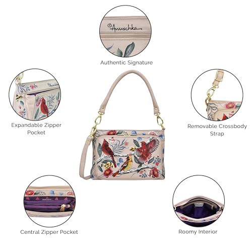 Anuschka Women’s Genuine Leather Shoulder Organiser - Hand Painted Exterior4