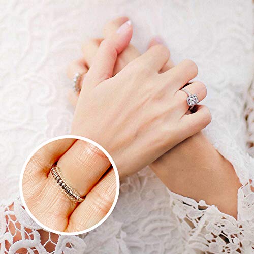 Adnesusa Invisible Ring Size Adjuster - 12 Pack, 4 Sizes - For Loose Rings,Clear Invisible Ring Resizer Fit Any Ring Guard,Transparent Jewelry Sizer Spiral Silicone Tightener #TOP6