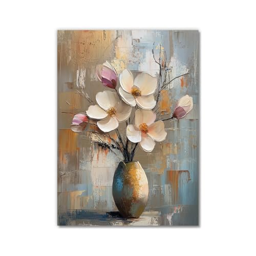 Toile murale abstraite et affiche florale vintage 50x75 cm pour décoration