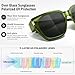 HAOLOTA Polarized Fit Over Glasses Sunglasses for Women Men Trendy Square Wrap Around Shades UV Protection