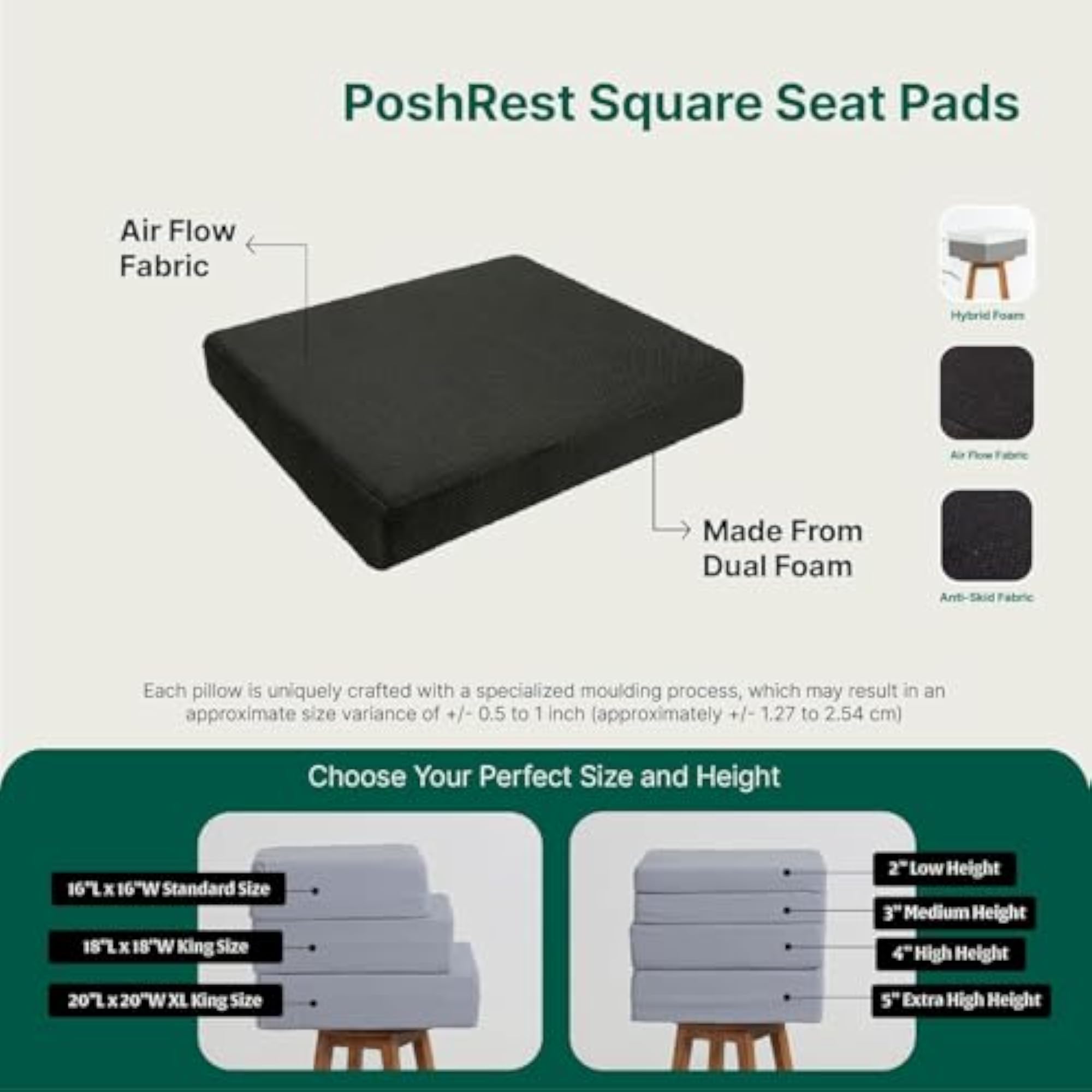 Orthopedic Foam High Resilience Chair Cushion