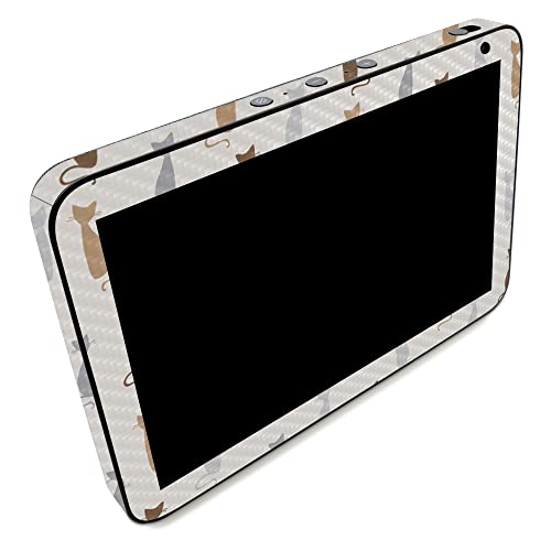 Image of MightySkins Carbon Fiber Skin Compatible with Amazon Echo Show 8 (Gen 2) - Cat Lady | Protective, Durable Textured Carbon Fiber Finish | Easy to Apply | Made in The USA