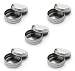 MagnaKoys Empty Slip Slide Round Tin Containers for Lip Balm, Crafts, Cosmetic, Candles, Storage Kit 1/2 Oz (5)