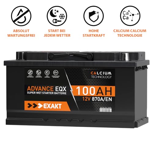 Autobatterie 12V 100Ah 870A Kälteprüfstrom für PKW