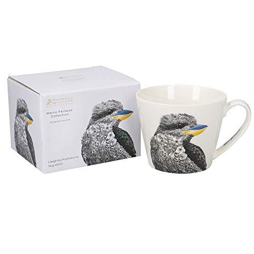 Maxwell & Williams Marini Ferlazzo Birds Fine China Mug with Laughing Kookaburra Design, Gift Boxed