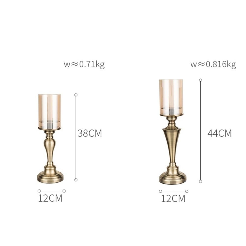 Kerzenhalter Kreative Eisen Leuchter Mit Glas Abdeckung Hause Esstisch Dekoration Ornamente Dekor(Klein)