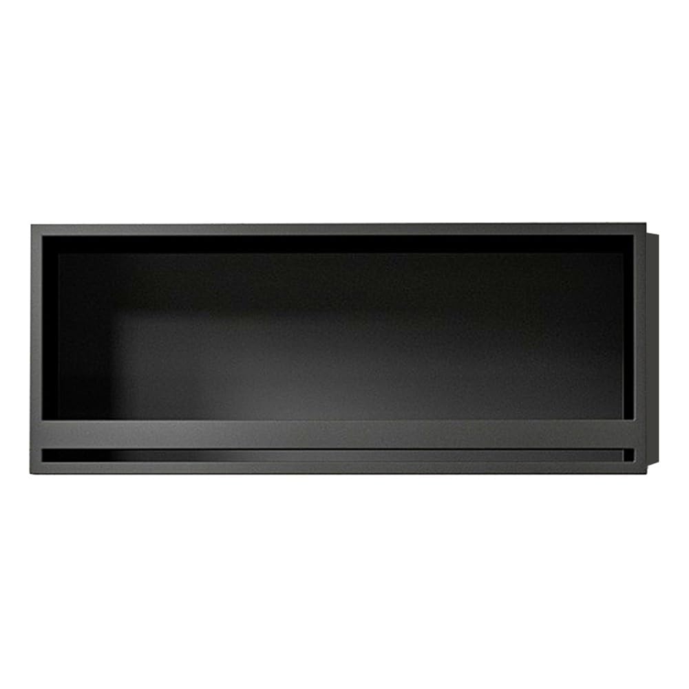 Stauraum im Badezimmer, Duschnische aus Edelstahl, matt, Mehrfarbig, mehrere Größen(Black,320x620x125mm)