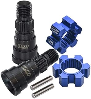High Carbon Steel Front Or Rear CVD Joints + Aluminum 7075-T6 Wheel Hex Hubs for 1:5 Traxxas X Maxx 8S / XRT 8S Monster Truck Upgrades - Blue
