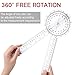 Zonon 3 Pcs Goniometer Transparent Orthopedic Angle Ruler Plastic 360 Degree Clear Goniometer Protractor Physical Therapy for Measurement Tool Angle Ruler Sports Training​(12 Inch)