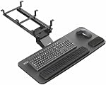 VIVO Prime réglable 27 x 11 inch Clavier d'ordinateur et plate-forme de souris, tiroir ergonomique sous table avec padding, noir, MOUNT-KB27P-B