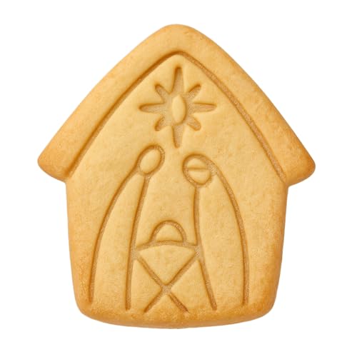 Mighty Gadget Nativity Scene Cookie Cutter & Stamp - 4x3.6 inch Festive Design for Christmas Baking (Random Color) Mighty Gadget Nativity Scene Cookie Cutter & Stamp - 4x3.6 inch Festive Design for Christmas Baking (Random Color)